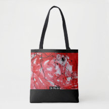 RED&BLACK SCRIBBLE: Tasche
