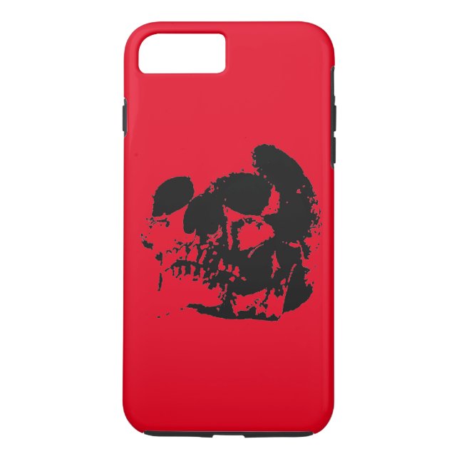 Red Black Skull iPhone 7 Plus Fall Case-Mate iPhone Hülle (Rückseite)