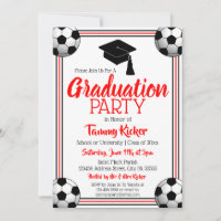 Red & Black Soccer Graduation Party