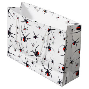 Red & Black Spider Muster Große Geschenktüte