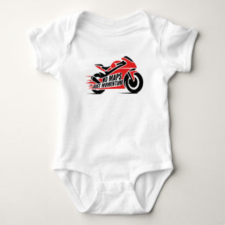Red Black Sport Motorcycle  Baby Strampler