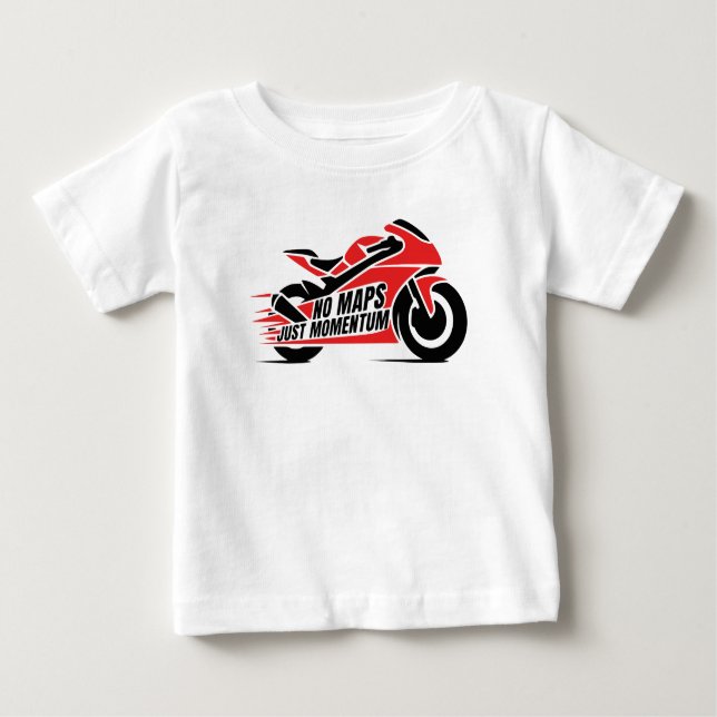 Red Black Sport Motorcycle  Baby T-shirt (Vorderseite)