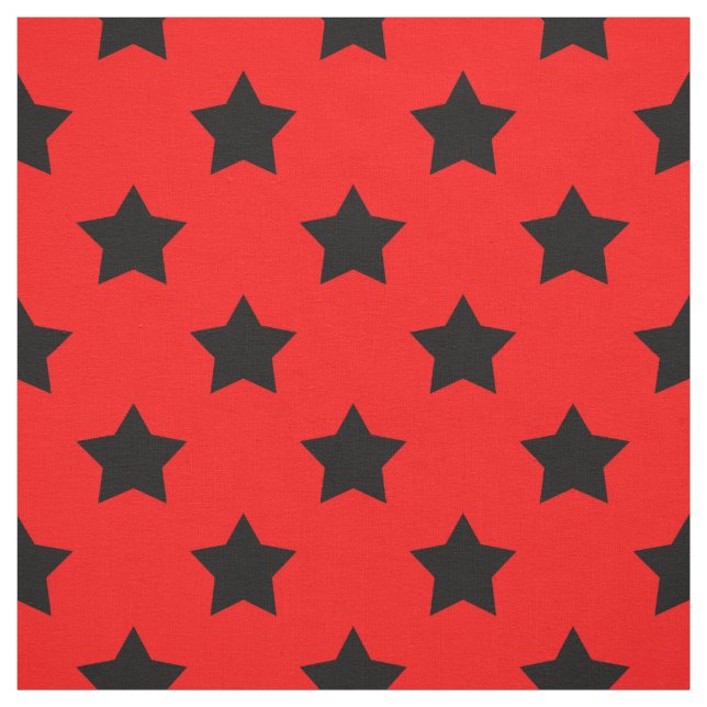 Red Black Stars Muster dekorative Textil Stoff (Muster)