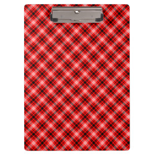Red Black Tartan Checkered Kariert Pattern-24899 Klemmbrett