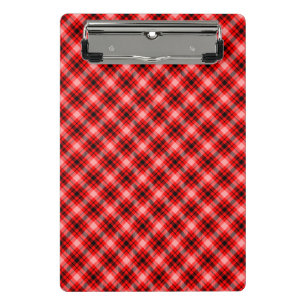 Red Black Tartan Checkered Kariert Pattern-24899 Mini Klemmbrett