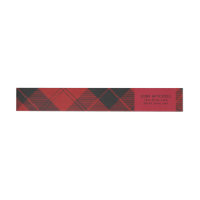 Red Black Tartan Weihnachts Custom Address