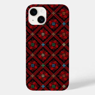 Red & Black Tatreez Arab Henna Case-Mate iPhone 14 Hülle