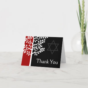Red Black Tree of Life Bar Mitzvah Danke