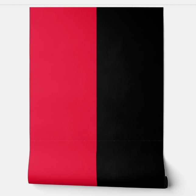 Red Black Vertical Big Stripes Muster Tapete (Abrollen)