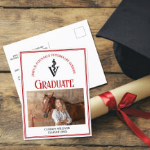 Red Black Veterinary School Foto Abschluss