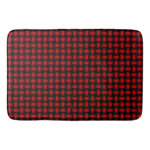 Red Black Weave Pattern Badematte