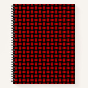 Red Black Weave Pattern Notizbuch