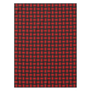 Red Black Weave Pattern Tischdecke