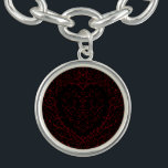 Red Black Wedding Gothic Herz Schönes Elegantes Armband<br><div class="desc">Unser schönes rotes und schwarzes elegantes gotisches Herzdesign ist ein elegantes,  dunkles Hochzeitsdesign.</div>