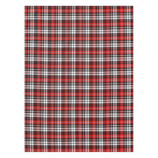Red Black White Plaid Tartan Pattern Design  Tischdecke