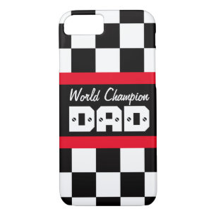 Red Black World Champion Papa i iPhone Case