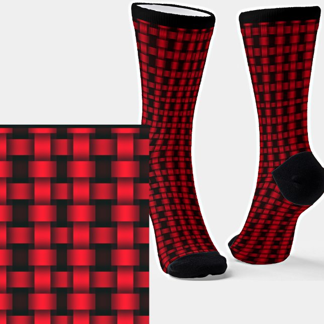 Red Black Woven Textur Socken (Von Creator hochgeladen)