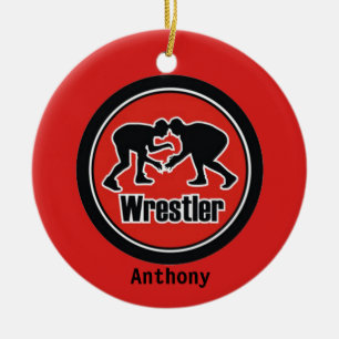 Red & Black Wrestler Weihnachtsschmuck