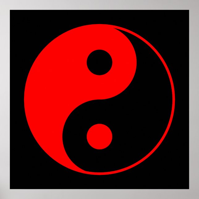 Red & Black Yang Yang Symbol Poster (Vorne)