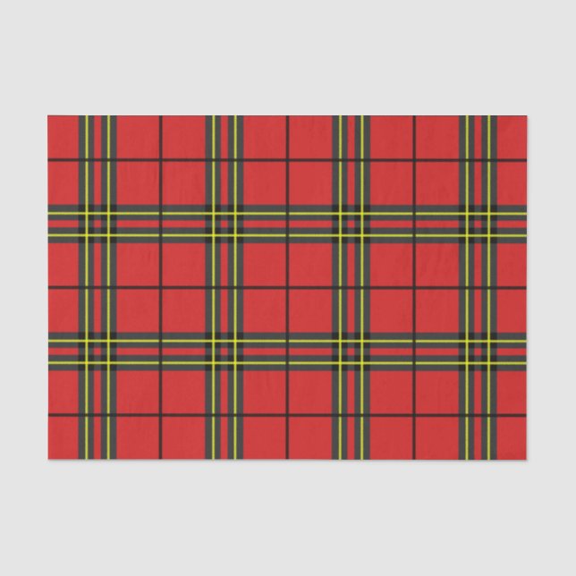 Red Black Yellow Tartan Seidenpapier (Vorderseite)