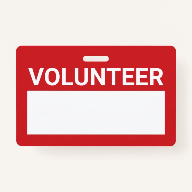 Red Blank Volunteer Ausweis (Vorderseite)