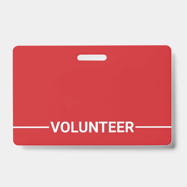 Red Blank Volunteer Ausweis (Vorderseite)