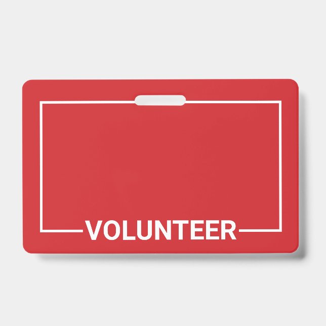 Red Blank Volunteer Ausweis (Vorderseite)