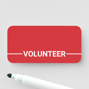 Red Blank Volunteer Namensschild