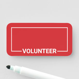 Red Blank Volunteer Namensschild