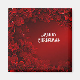 Red Blätter Floral Holiday Magnet