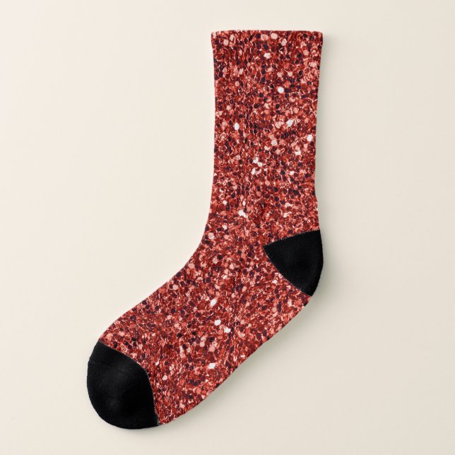 Red Bling, glänzend und funkelnd Socken (Links - Außen)