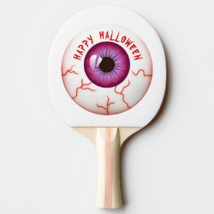 Red Bloodshot Eyeball Happy Halloween Tischtennis Schläger