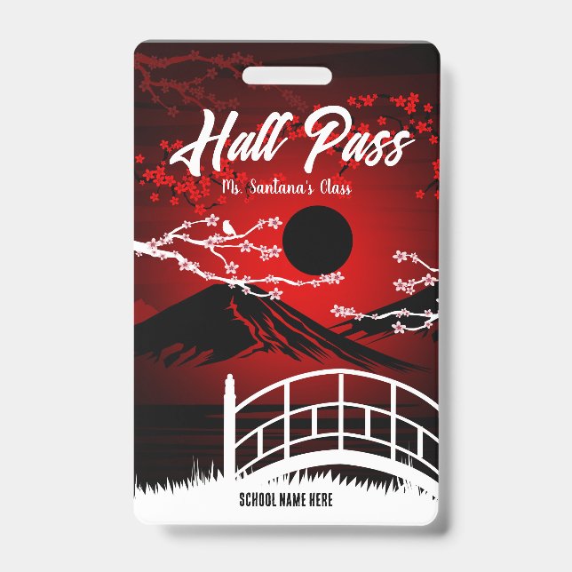 Red Blossom Hall Pass Abzeichen Ausweis (Vorderseite)