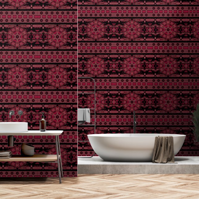 Red Blossom Tapete (Badezimmer)