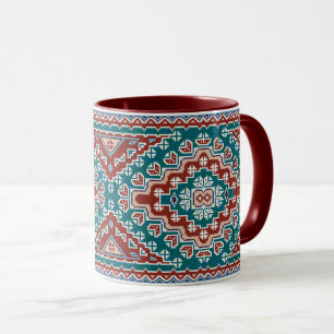 Red Blue Aquamarin Native Amerikanischen Ureinwohn Tasse
