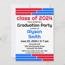 Red & Blue Bars Ein Foto Grad Party