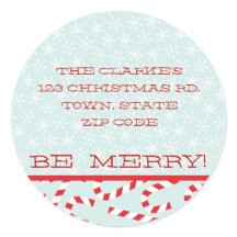 RED BLUE BE LEDIGLICH CHRISTMAS ADDRESS STICKERS