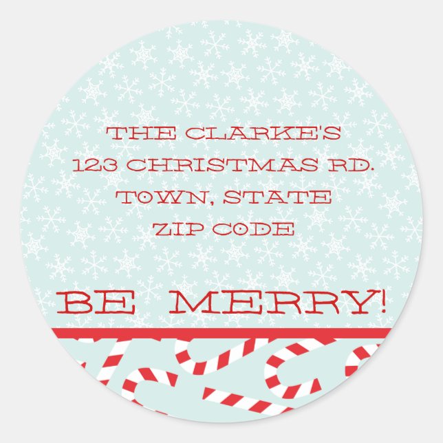 RED BLUE BE LEDIGLICH CHRISTMAS ADDRESS STICKERS (Vorderseite)