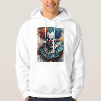 Red & Blue Beängstigend Halloween Circus Clown Hoo Hoodie