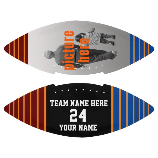 Red Blue Black Name Number Team Foto Football (Paneele)