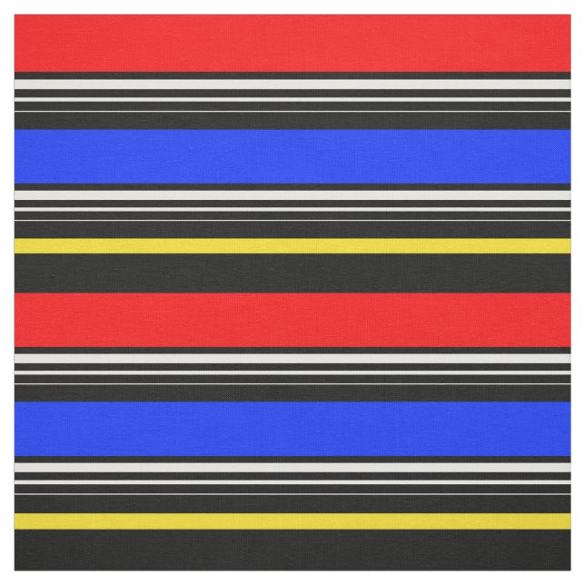 Red Blue Black Stripes Design Stoff (Muster)