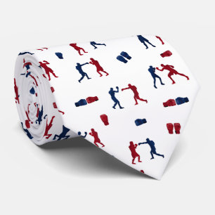 Red & Blue Boxing Gloves Boxer-Muster Krawatte