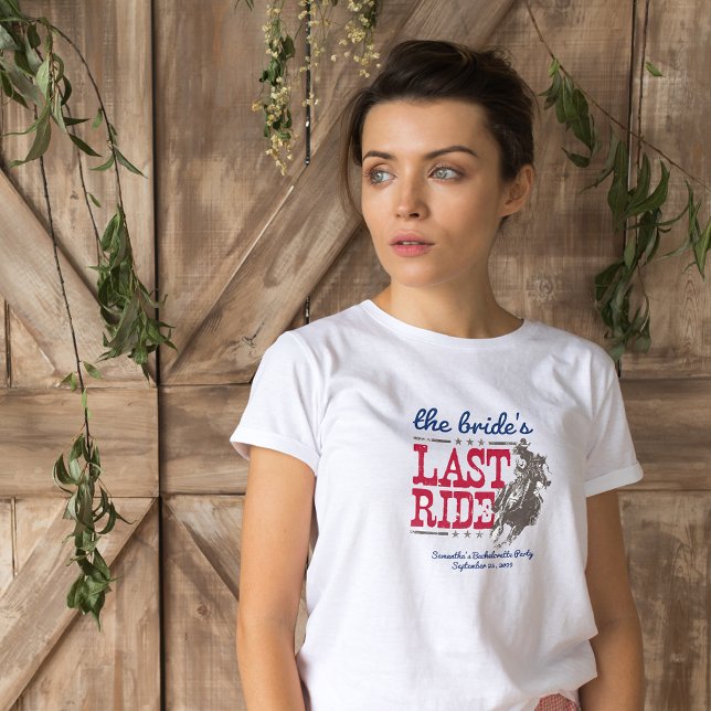 Red & Blue Bride letzten Bachelorette T-Shirt (Von Creator hochgeladen)