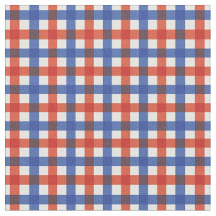 Red & Blue Bright Gingham Kariert/ Tartan Stoff