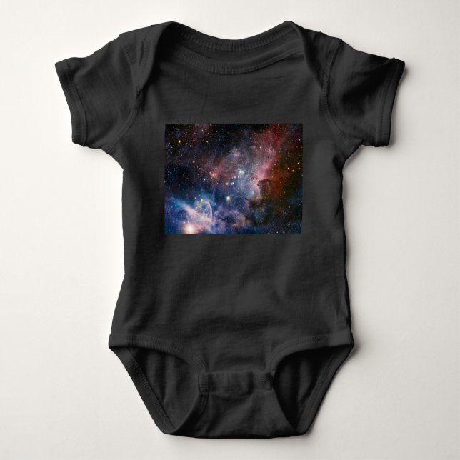 Red & Blue Carina Nebula Hubble Telescope Baby Strampler (Vorderseite)