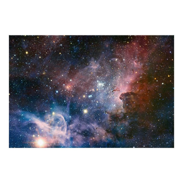 Red & Blue Carina Nebula Hubble Telescope Fotodruck (Vorne)