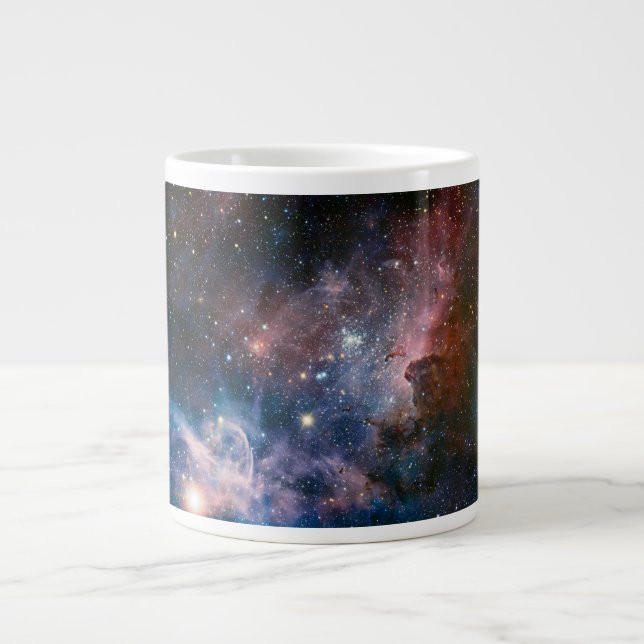 Red & Blue Carina Nebula Hubble Telescope Jumbo-Tasse (Vorderseite)