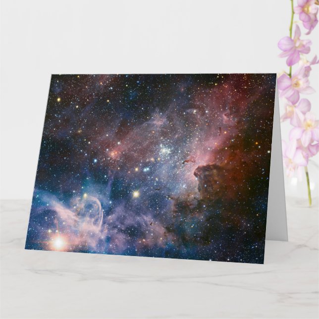 Red & Blue Carina Nebula Hubble Telescope Karte (Orchidee)