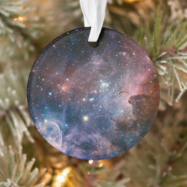 Red & Blue Carina Nebula Hubble Telescope Ornament (Baum)