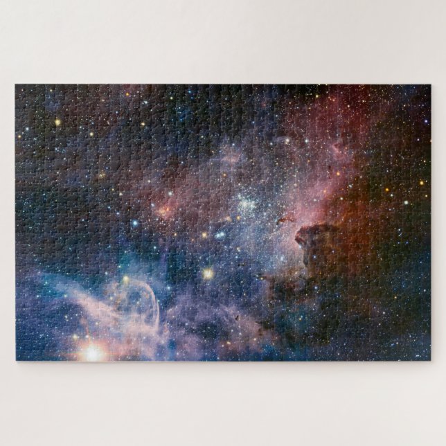 Red & Blue Carina Nebula Hubble Telescope Puzzle (Horizontal)